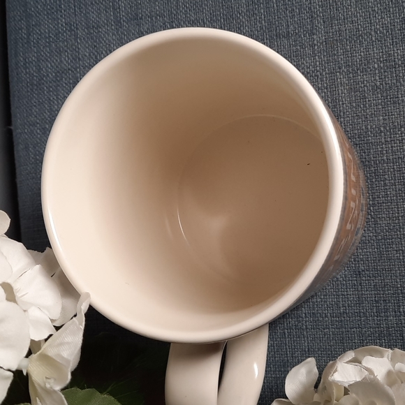 Coffee Mug Cup 20oz Mornings Are Bull Cow Arrow Paisley Denim Ceramic Farm NIB - Picture 3 of 4